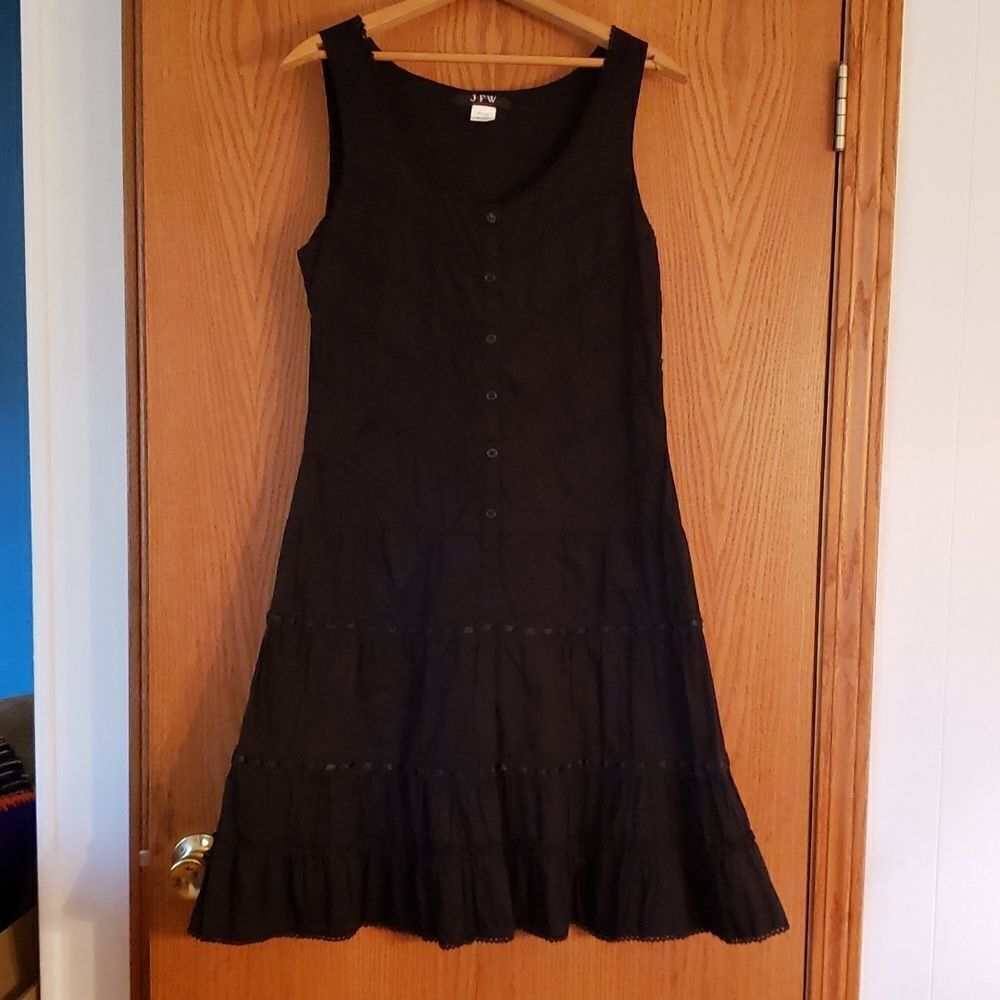 NWOT JFW Just for Wraps Black Boho Sleeveless Dress Jr Sz 9